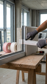 Window tape OUTSIDE, white 1 roll, 25m